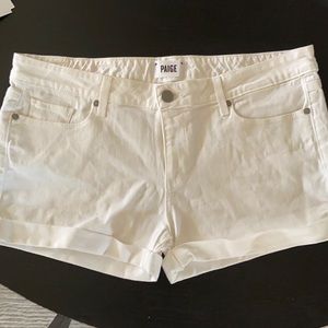 PAIGE White Jean Shorts